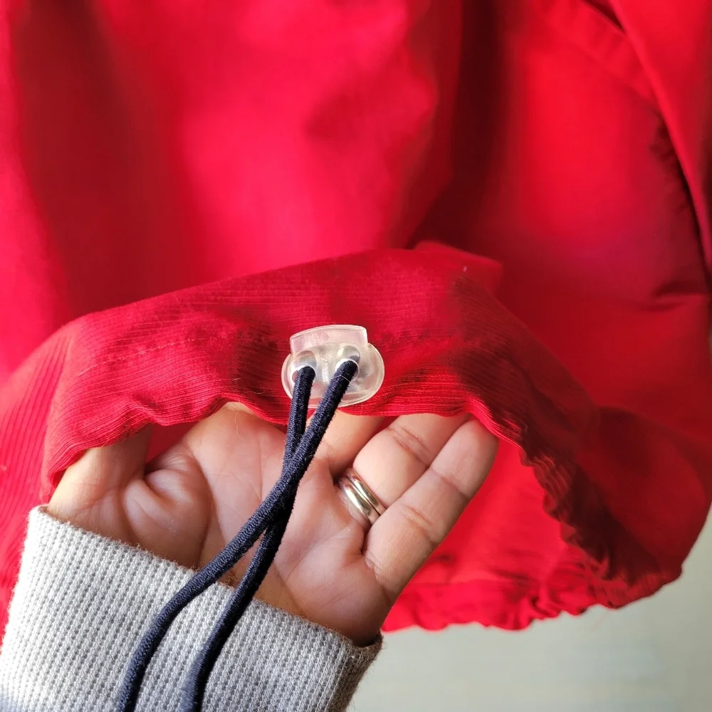 VINTAGE Tommy Hilfiger Tommy 90's/Y2K Red Anorak Jacket Size XS Hooded Zipper - Picture 7 of 16